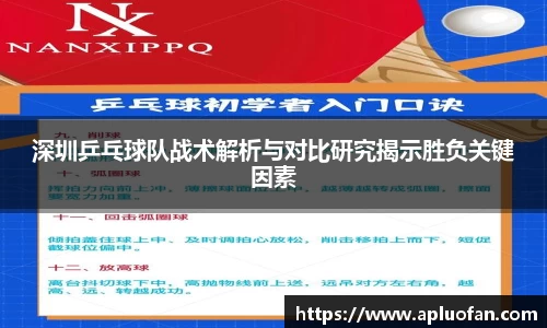 深圳乒乓球队战术解析与对比研究揭示胜负关键因素